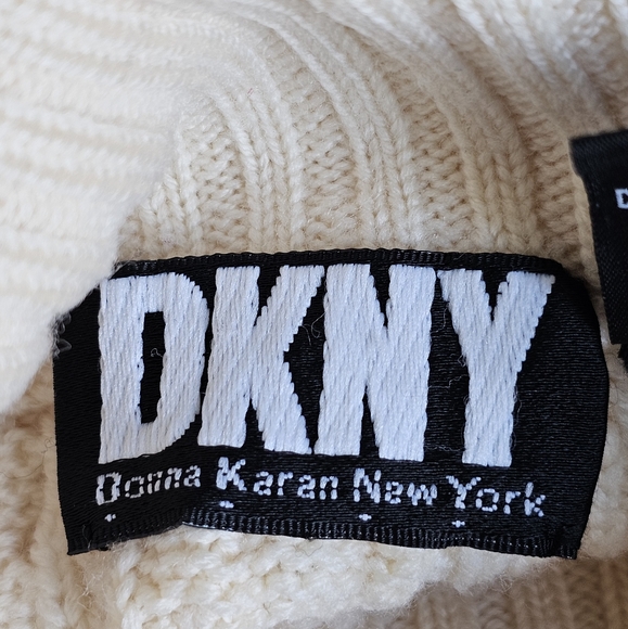 Rare 90's DKNY Wool Cream Sweater Luxury Long Sleeve Knitted Bodysuit Jumpsuit S - Picture 12 of 16